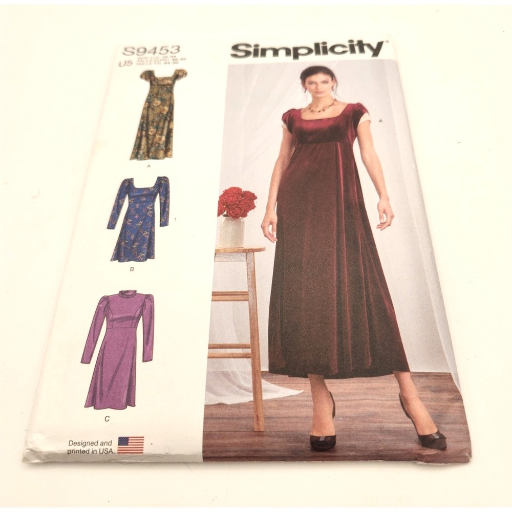 Costume Pattern Women's BRIDGERTON Georgian Style Dress Sz 16-24 different neck